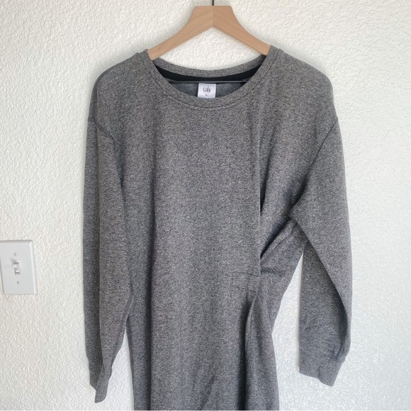CABI Women's Knee Length Side Runched Put On Dress in Obsidian Gray Medium - Picture 3 of 12